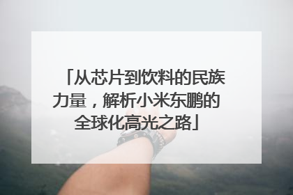 从芯片到饮料的民族力量，解析小米东鹏的全球化高光之路