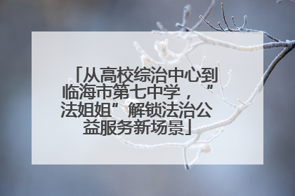 从高校综治中心到临海市第七中学，“法姐姐”解锁法治公益服务新场景