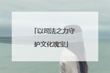 以司法之力守护文化瑰宝