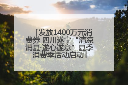 发放1400万元消费券 四川遂宁“清凉消夏·遂心遂意”夏季消费季活动启动