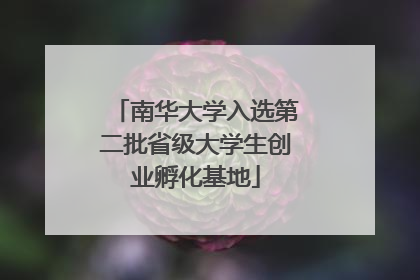 南华大学入选第二批省级大学生创业孵化基地