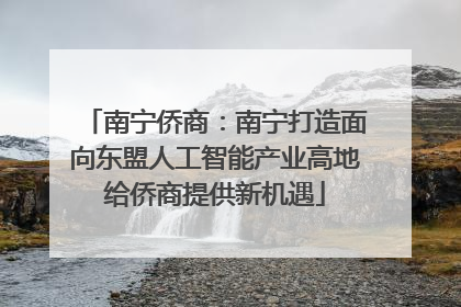 南宁侨商：南宁打造面向东盟人工智能产业高地给侨商提供新机遇