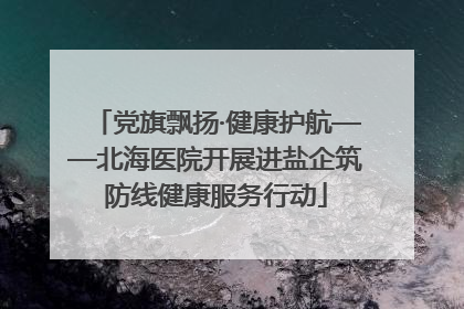 党旗飘扬·健康护航——北海医院开展进盐企筑防线健康服务行动