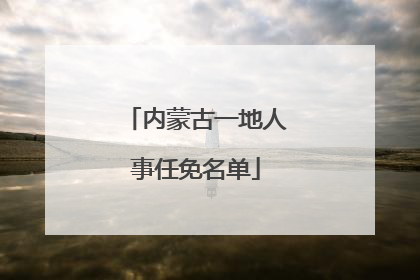 内蒙古一地人事任免名单