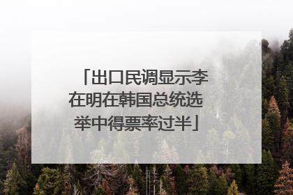 出口民调显示李在明在韩国总统选举中得票率过半