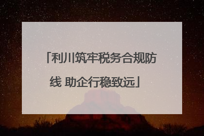 利川筑牢税务合规防线 助企行稳致远