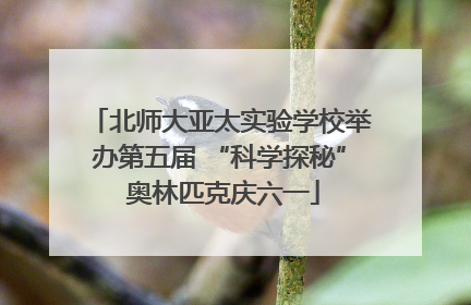 北师大亚太实验学校举办第五届 “科学探秘” 奥林匹克庆六一