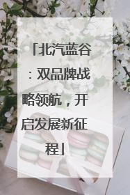 北汽蓝谷：双品牌战略领航，开启发展新征程