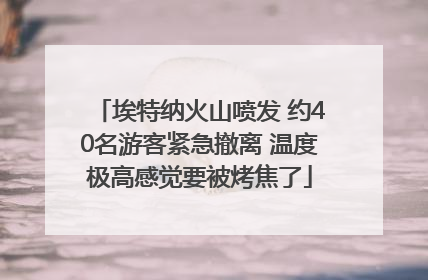 埃特纳火山喷发 约40名游客紧急撤离 温度极高感觉要被烤焦了