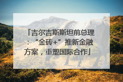 吉尔吉斯斯坦前总理：“金砖+”推新金融方案，重塑国际合作