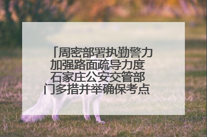 周密部署执勤警力 加强路面疏导力度 石家庄公安交管部门多措并举确保考点周边交通环境良好