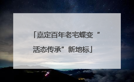 嘉定百年老宅蝶变“活态传承”新地标