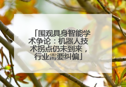 围观具身智能学术争论：机器人技术拐点仍未到来，行业需要纠偏