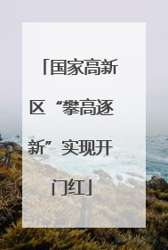 国家高新区“攀高逐新”实现开门红