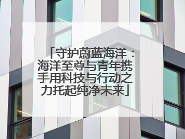守护蔚蓝海洋：海洋至尊与青年携手用科技与行动之力托起纯净未来