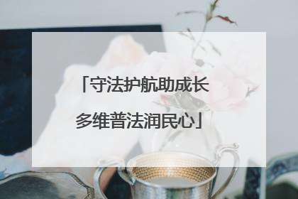 守法护航助成长 多维普法润民心