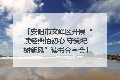 安阳市文峰区开展“读经典悟初心 守党纪树新风”读书分享会