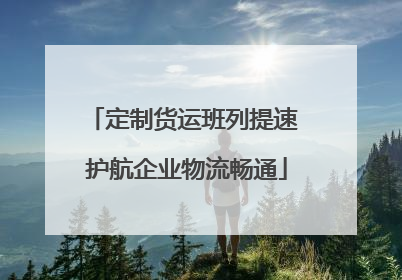 定制货运班列提速 护航企业物流畅通