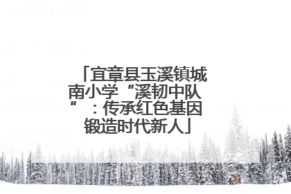 宜章县玉溪镇城南小学“溪韧中队”：传承红色基因 锻造时代新人