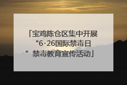 宝鸡陈仓区集中开展“6･26国际禁毒日”禁毒教育宣传活动