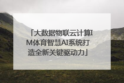 大数据物联云计算IM体育智慧AI系统打造全新关键驱动力