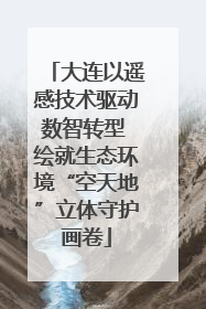 大连以遥感技术驱动数智转型 绘就生态环境“空天地”立体守护画卷