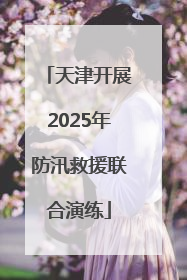 天津开展2025年防汛救援联合演练