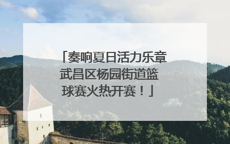 奏响夏日活力乐章 武昌区杨园街道篮球赛火热开赛！