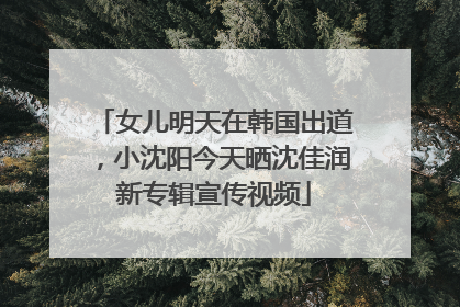 女儿明天在韩国出道，小沈阳今天晒沈佳润新专辑宣传视频
