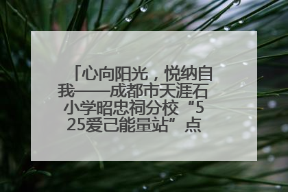 心向阳光，悦纳自我——成都市天涯石小学昭忠祠分校“525爱己能量站”点亮孩子心灵之旅