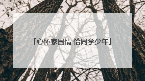 心怀家国情 恰同学少年