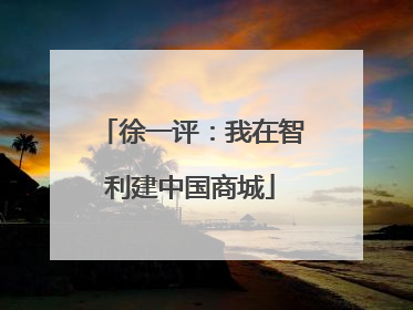 徐一评：我在智利建中国商城