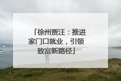 徐州贾汪：推进家门口就业，引领致富新路径