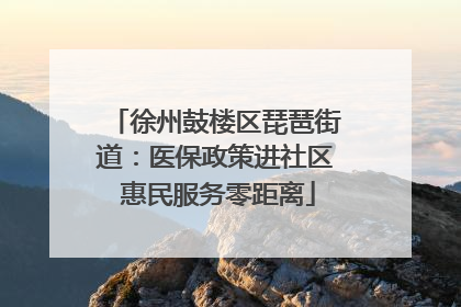 徐州鼓楼区琵琶街道：医保政策进社区 惠民服务零距离