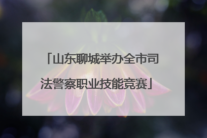 山东聊城举办全市司法警察职业技能竞赛