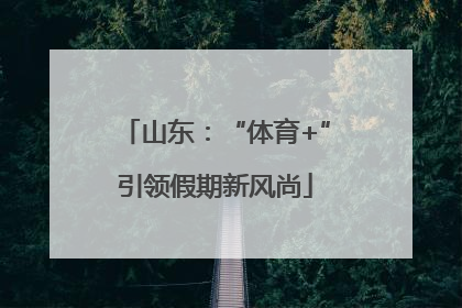 山东：“体育+”引领假期新风尚