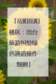岳阳岳阳楼区：出台旅游纠纷绿色通道操作细则