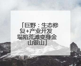巨野：生态修复+产业开发 塌陷荒滩变身金山银山