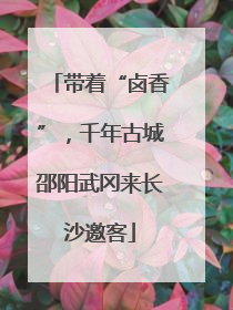 带着“卤香”，千年古城邵阳武冈来长沙邀客