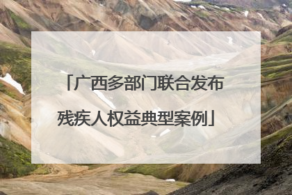 广西多部门联合发布残疾人权益典型案例