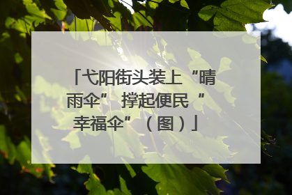 弋阳街头装上“晴雨伞” 撑起便民“幸福伞”（图）