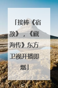 接棒《宿敌》，《藏海传》东方卫视开播即燃