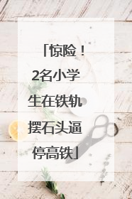 惊险！2名小学生在铁轨摆石头逼停高铁