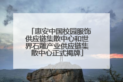惠安中国校园服饰供应链集散中心和世界石雕产业供应链集散中心正式揭牌