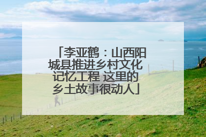 李亚鹤：山西阳城县推进乡村文化记忆工程 这里的乡土故事很动人