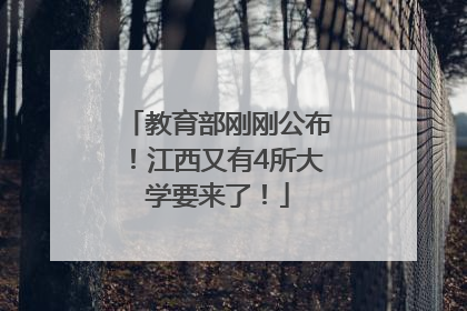 教育部刚刚公布！江西又有4所大学要来了！