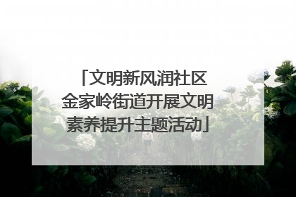 文明新风润社区 金家岭街道开展文明素养提升主题活动