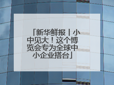 新华鲜报丨小中见大！这个博览会专为全球中小企业搭台