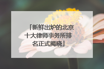 新鲜出炉的北京十大律师事务所排名正式揭晓