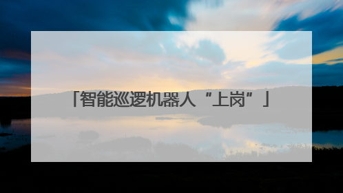 智能巡逻机器人“上岗”
